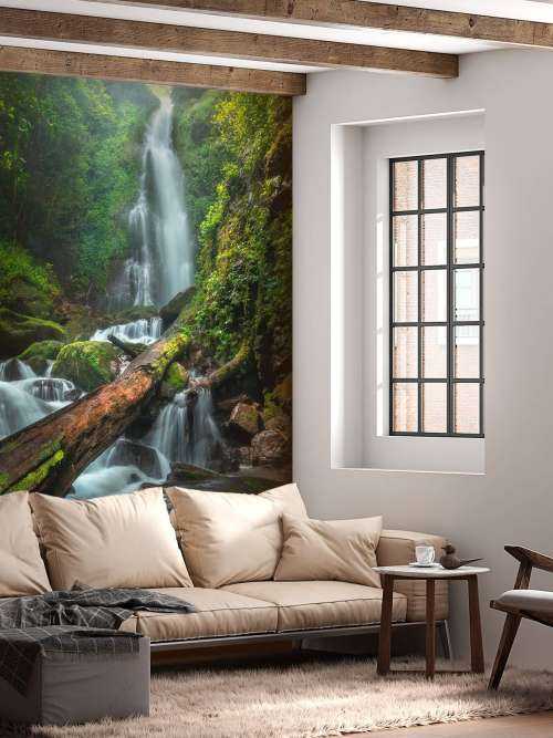 Close-up of waterfall