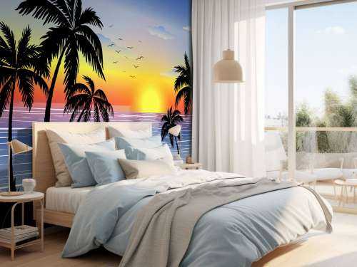 Blue, orange sunset