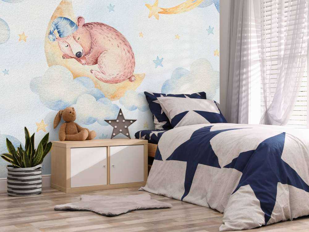 Sleeping bear in the clouds