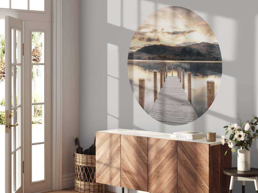 Wooden jetty at a lake