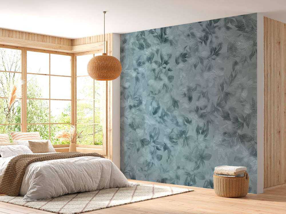 Blue flowers texture