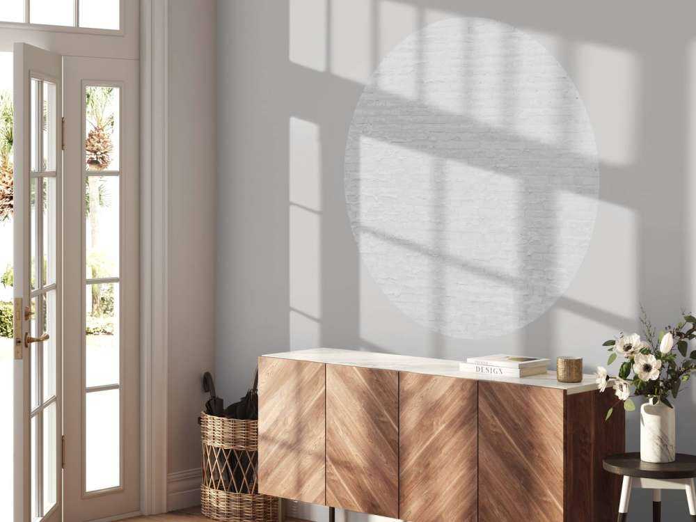 White bricks with cement