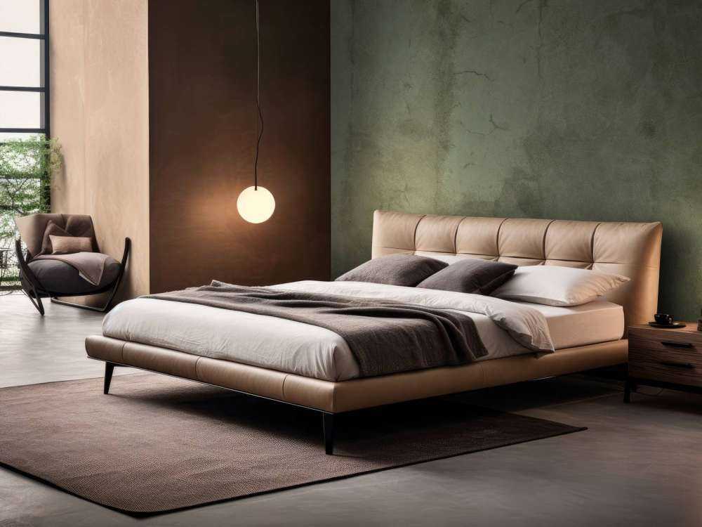 Green concrete with sweeping cracks