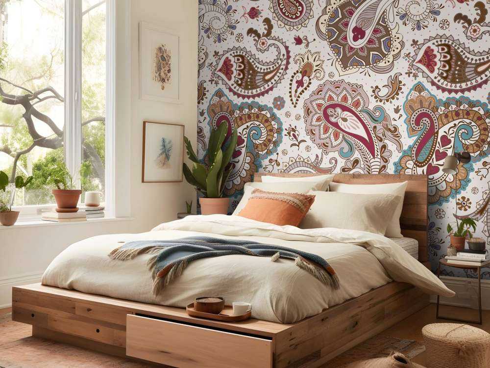 Colored flowers background