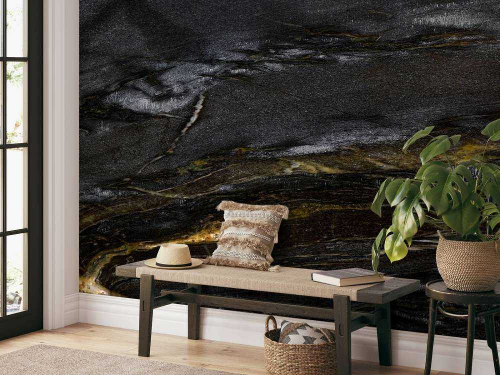 Dark marble with fine lines