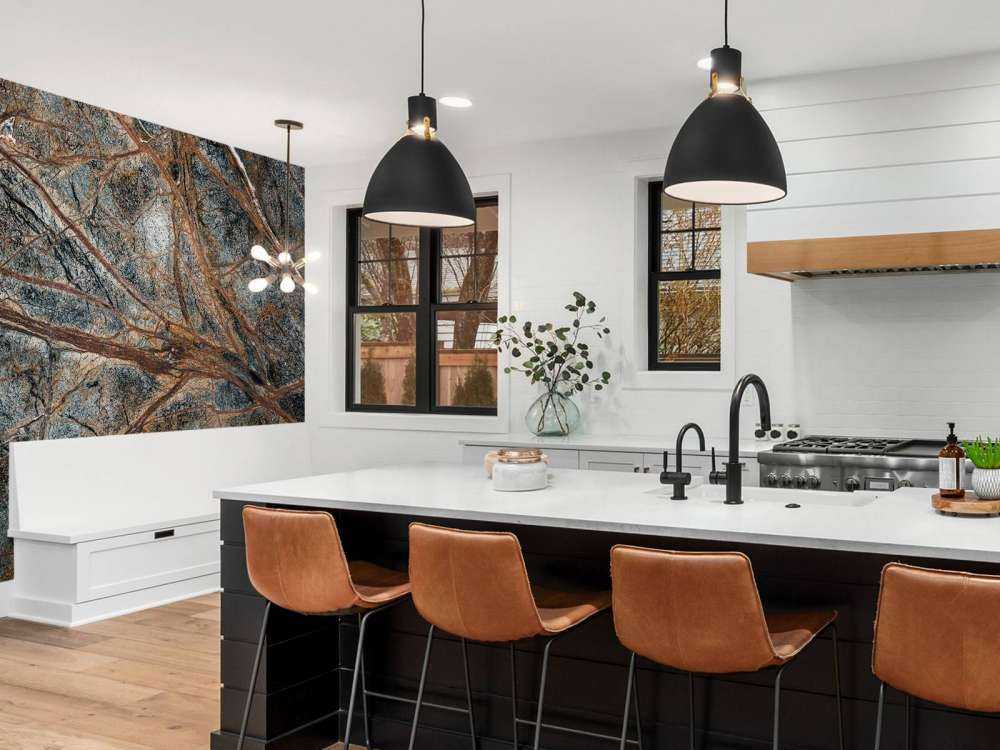 Grey marble with detailed vein structure