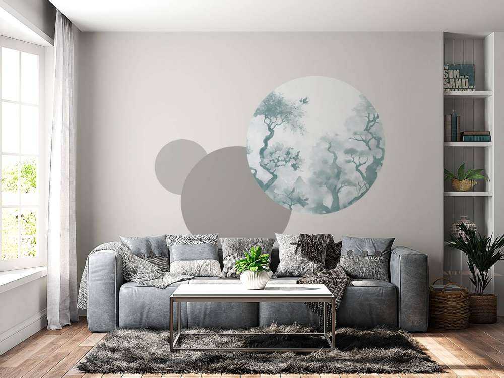 Blooming green trees