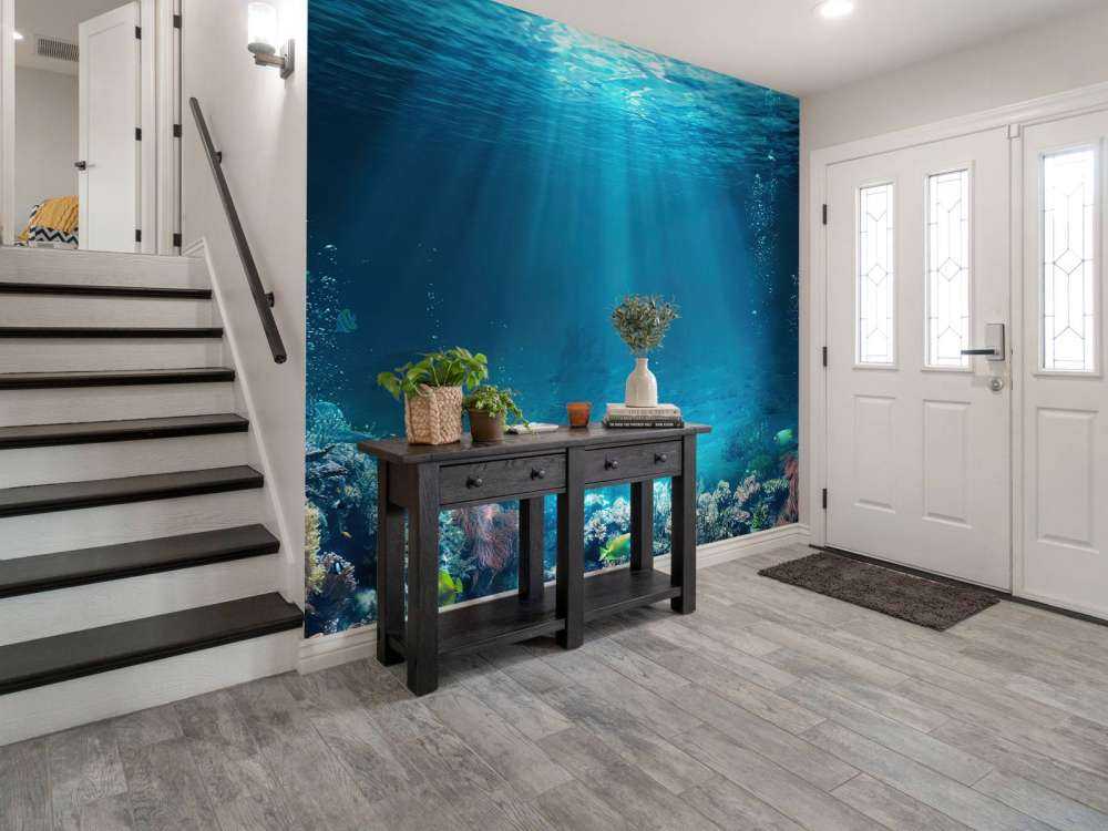 Sunbeams through the water