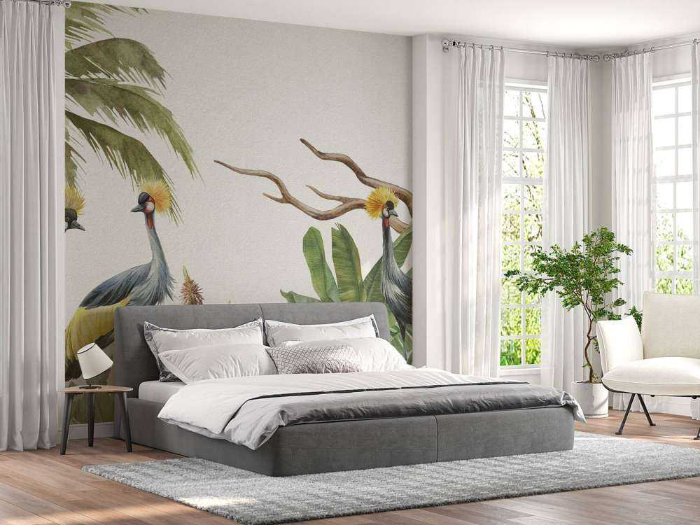 Jungle with cranes