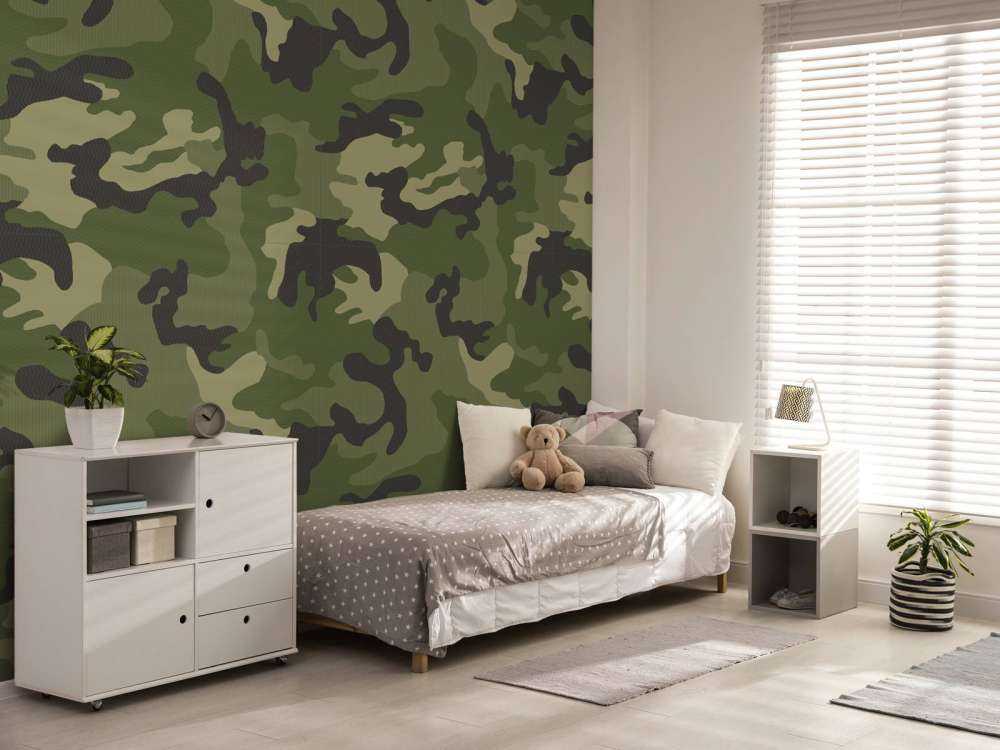 Wallpaper Mural - Green camouflage - Photo Wallpaper