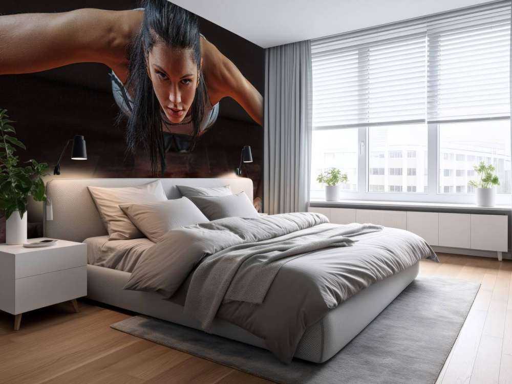 Woman doing push-ups