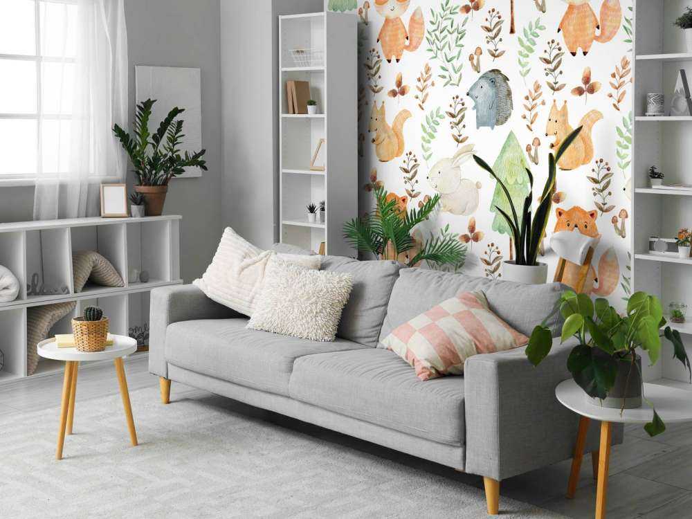 Watercolor forest animals