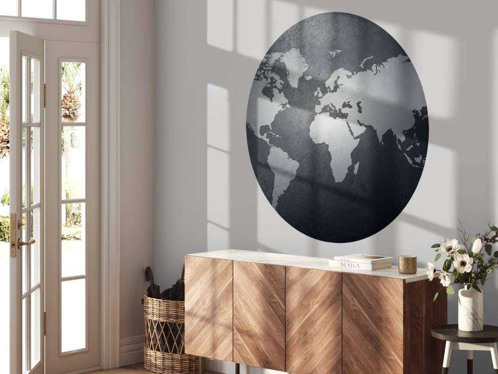 World map light grey