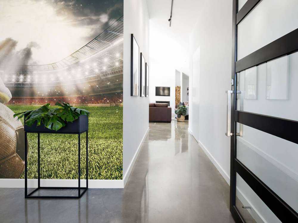 Football player in stadium
