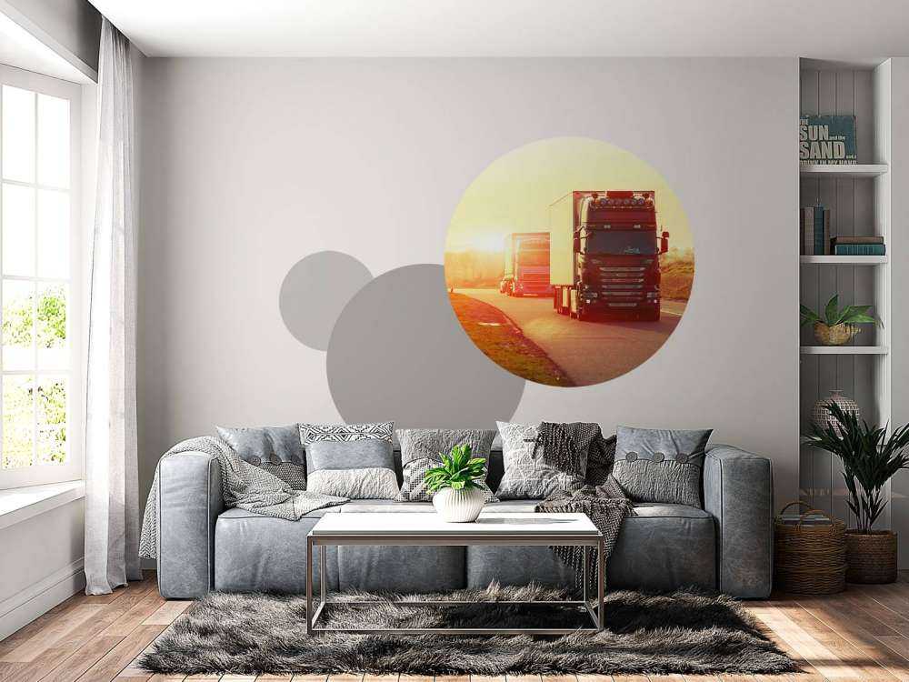 Trucks on a motorway