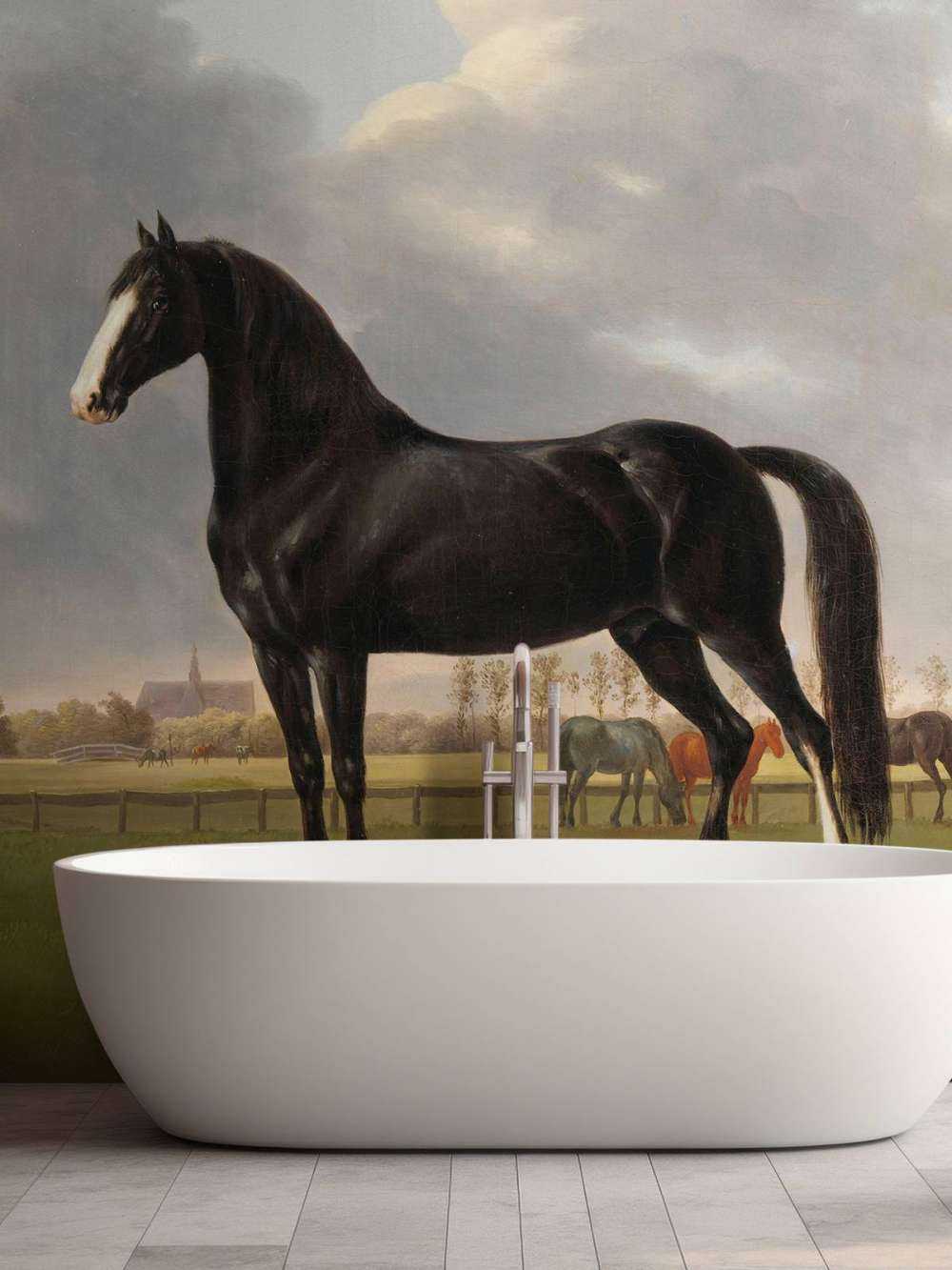 Photo wallpaper horse. The harddrawer De Vlugge