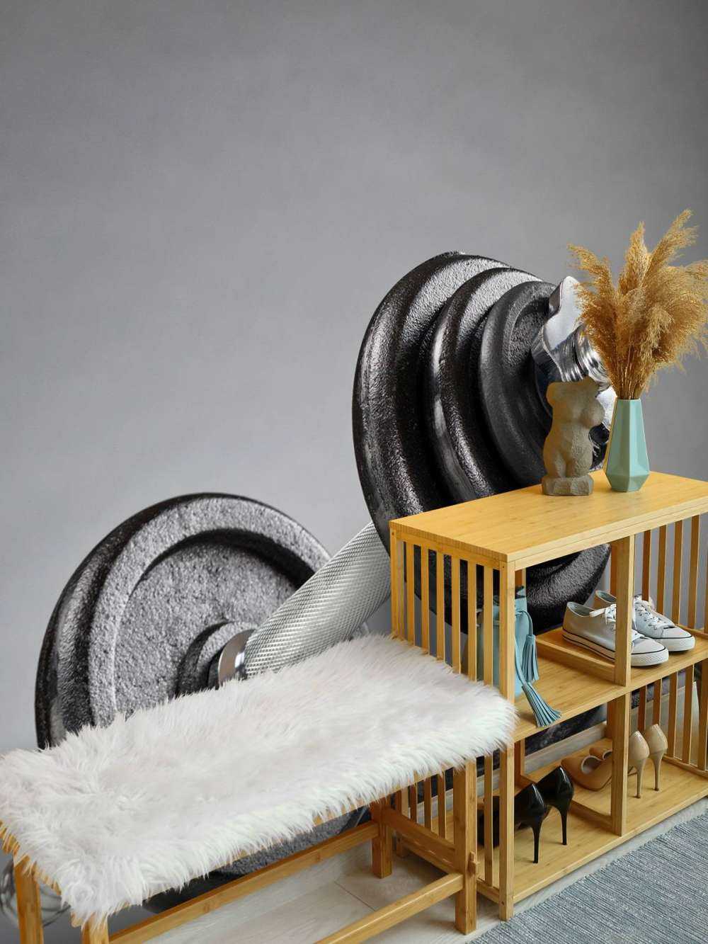 Dumbell with black discs