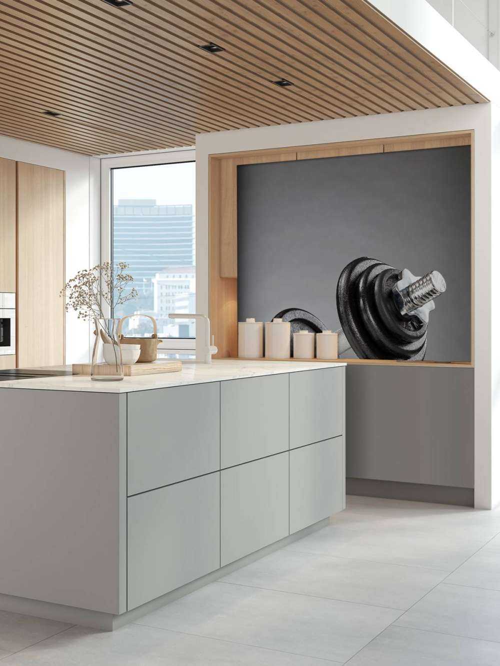 Dumbell with black discs