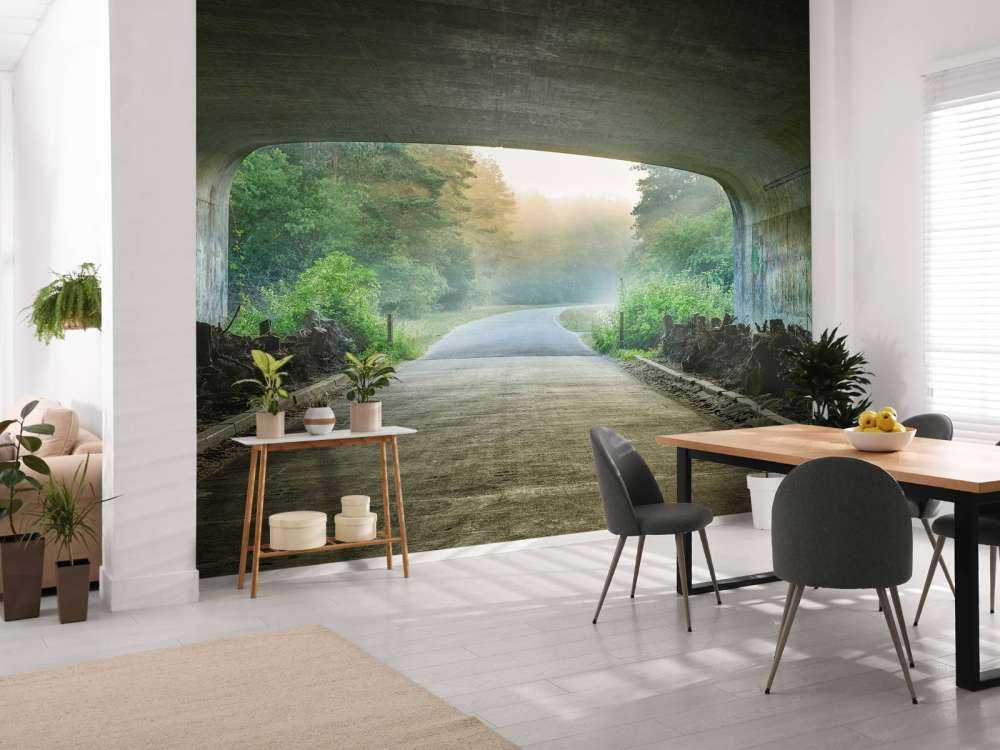 Sun at the end of a tunnel