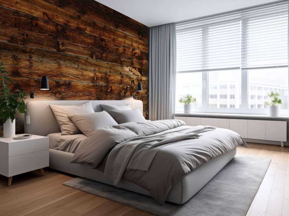 Flamed wood