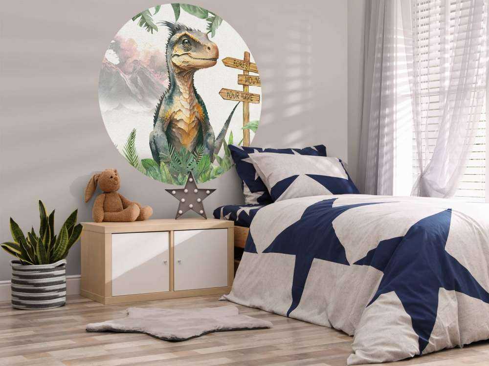 Baby velociraptor in the jungle