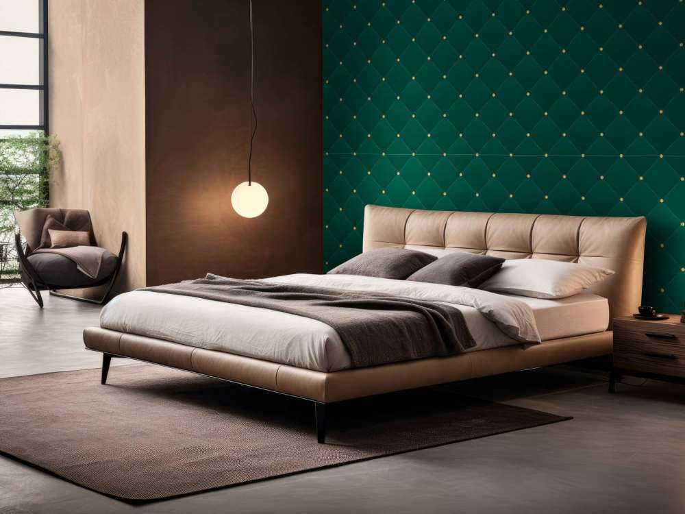 Dark green chesterfield pattern