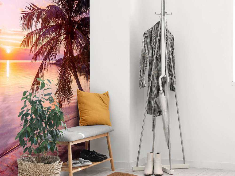 Palm tree at a sunset