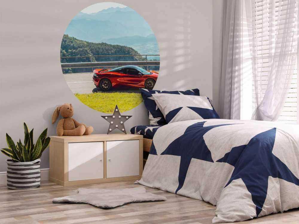 Driving through mountain scenery