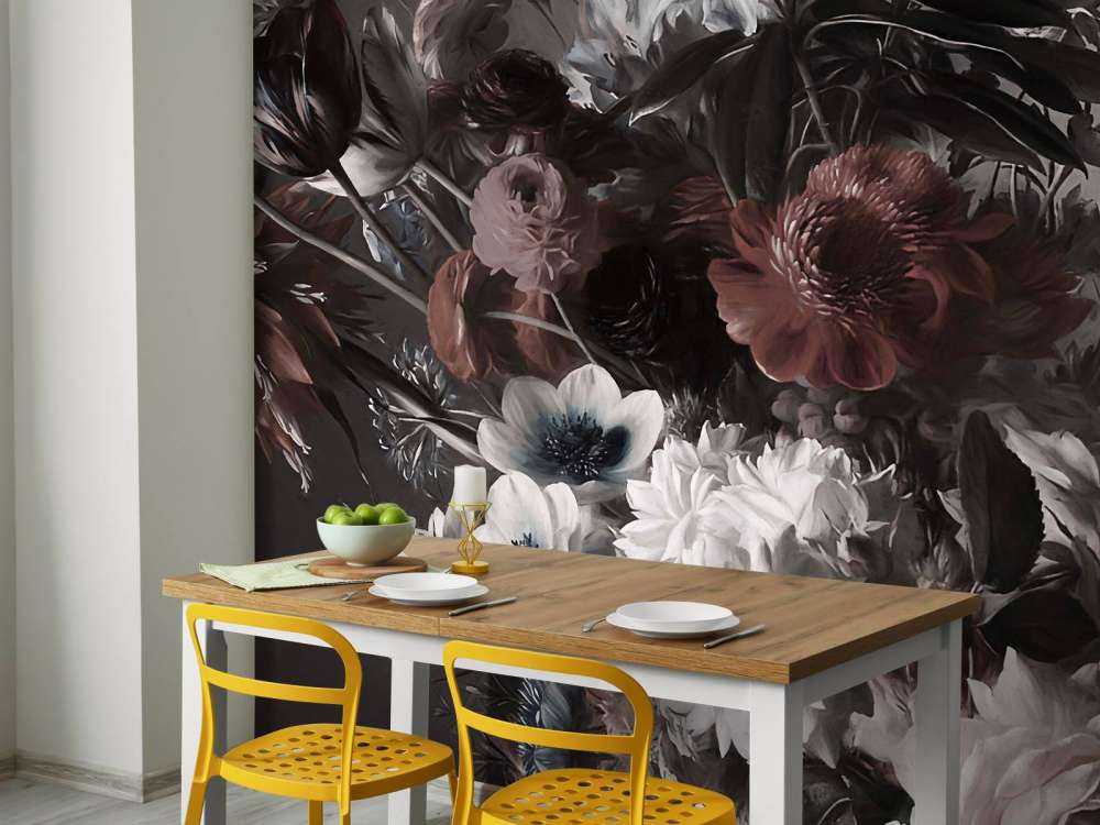 Big bouquet with pink anemones