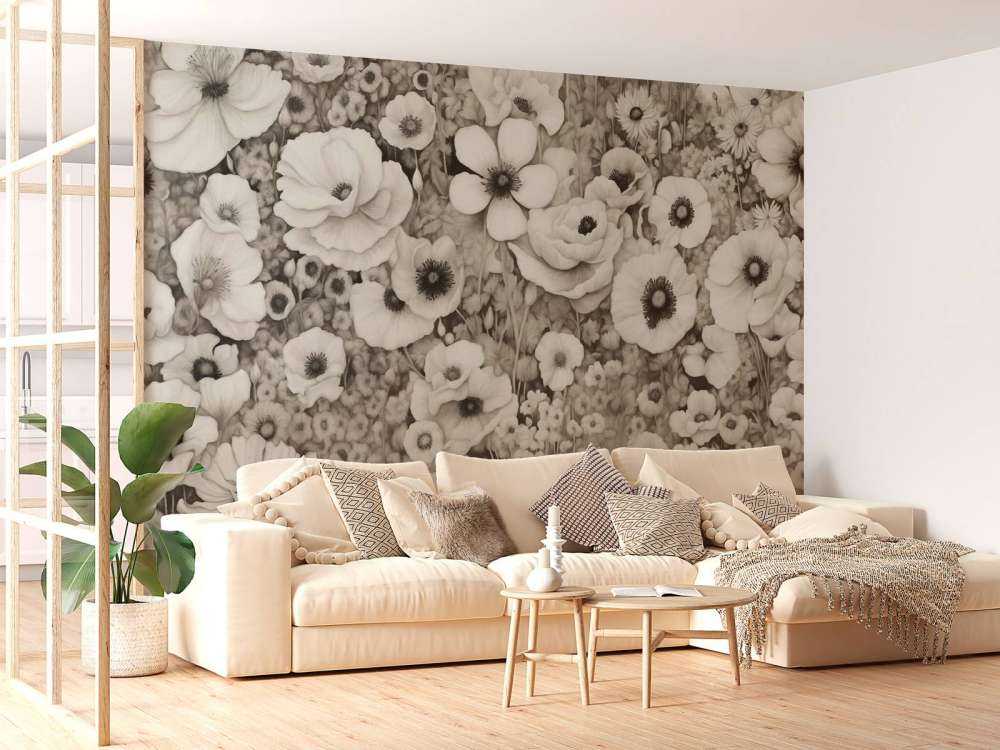 Poppy Tale Monochrome Dark Green