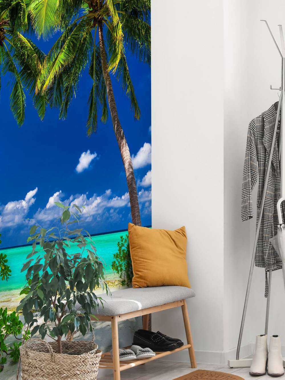 Palm trees on an island