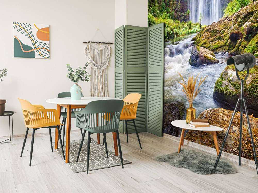 Waterfall with stones