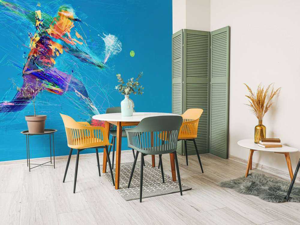 Illustrated tennis player 