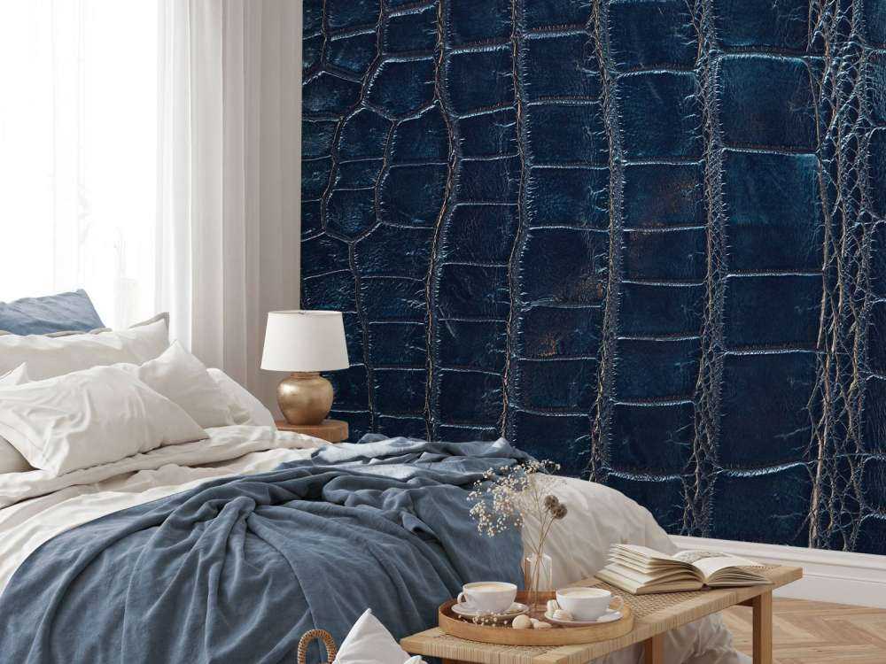 Shiny crocodile skin