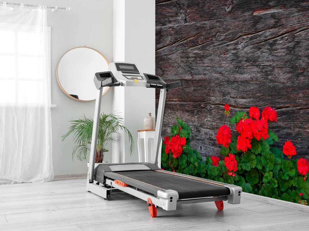 Weathered wood with flowers