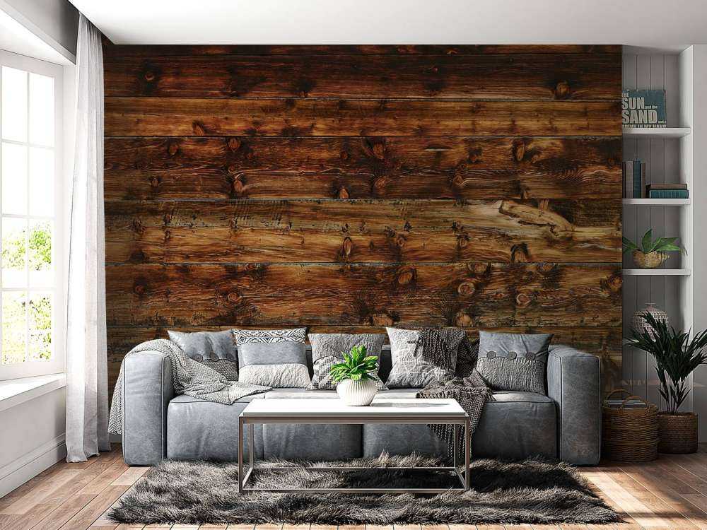 Flamed wood