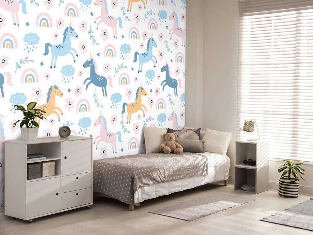 Unicorn with rainbow