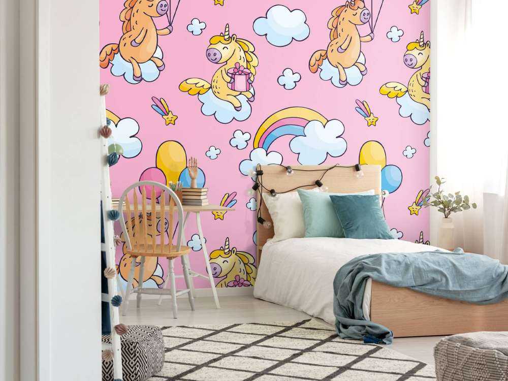 Unicorns with balloons