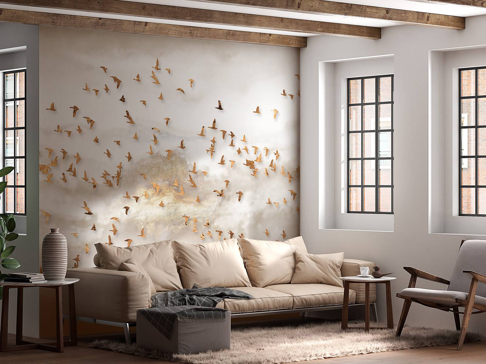 Swarm of birds