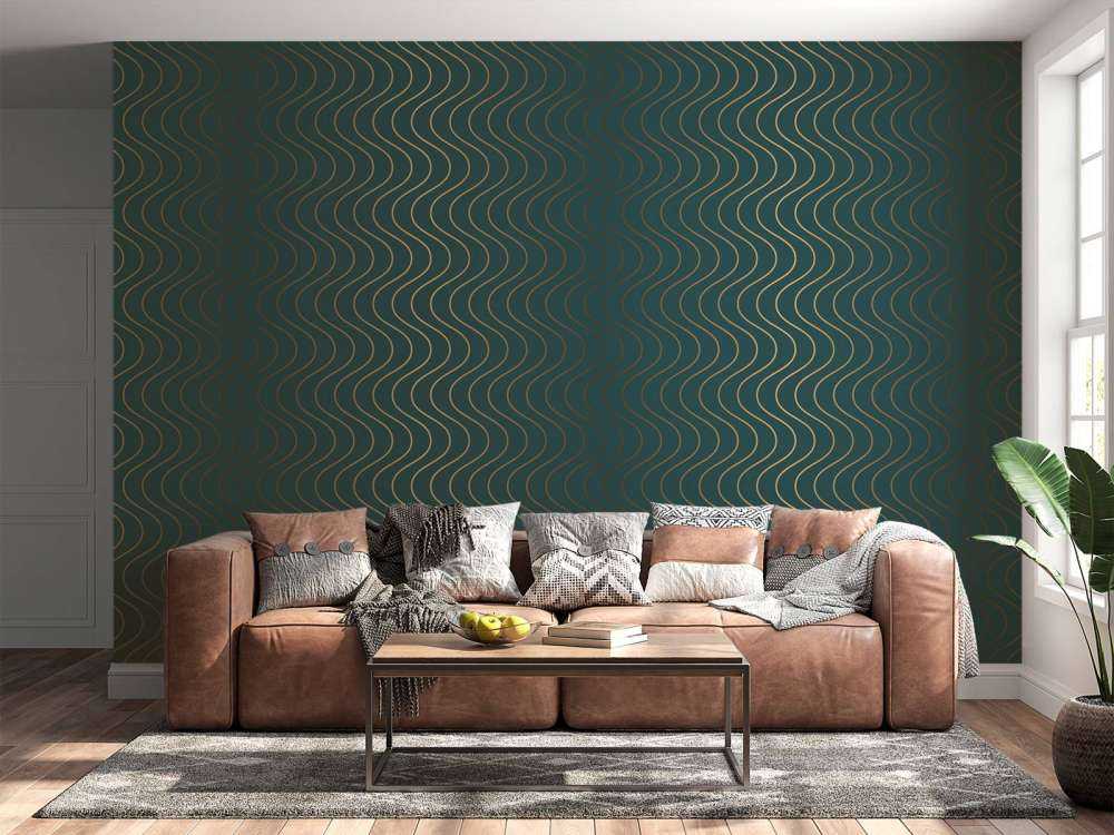 Wavy teal pattern