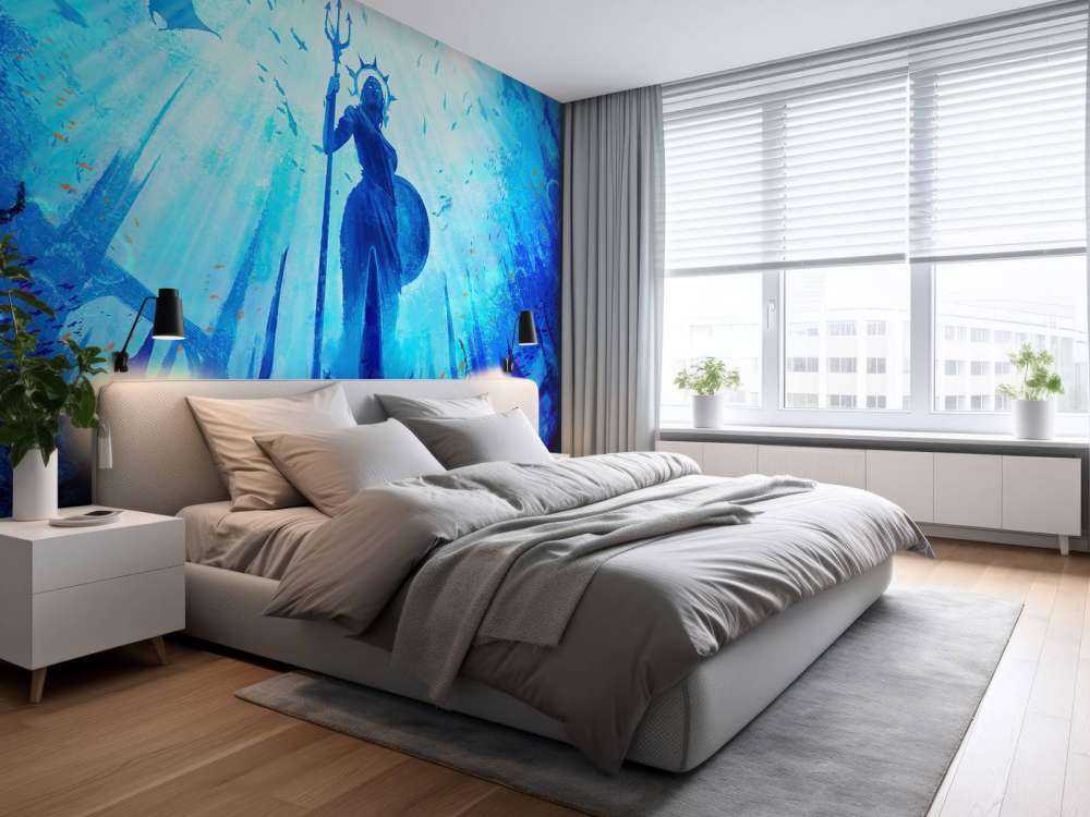 Greek goddess in the underwater world