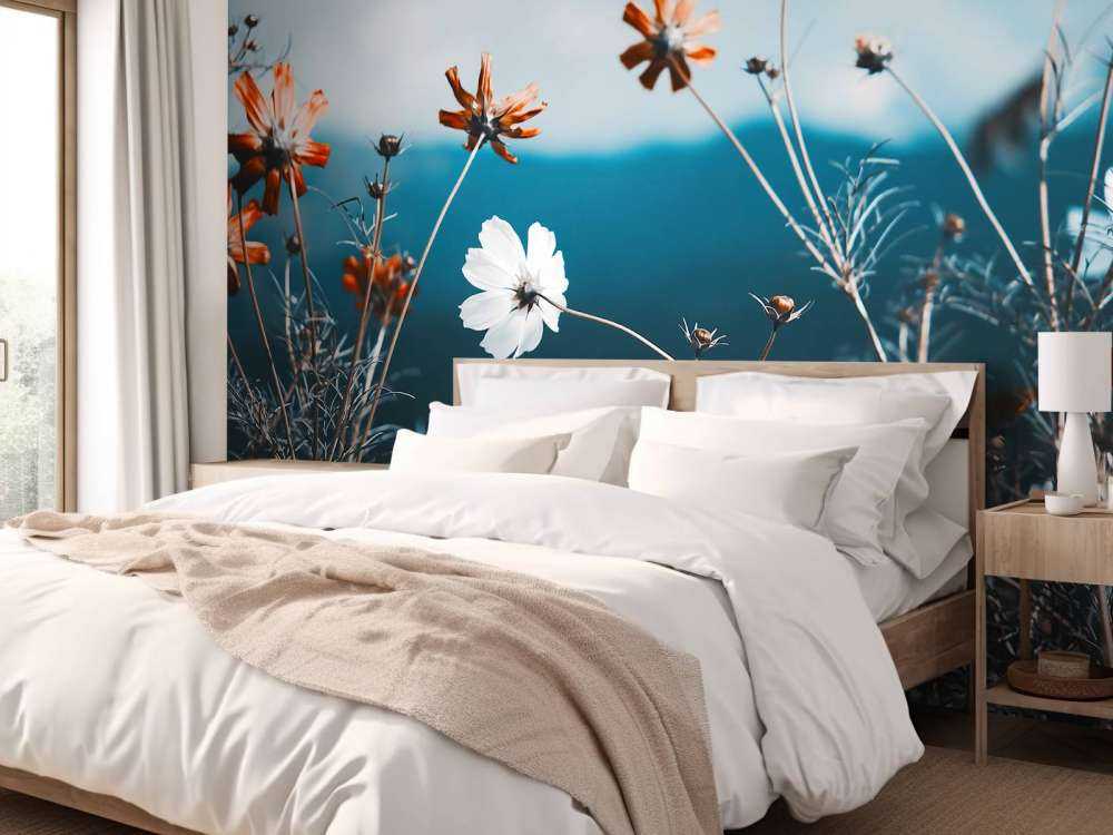 Cosmos flowers in the field