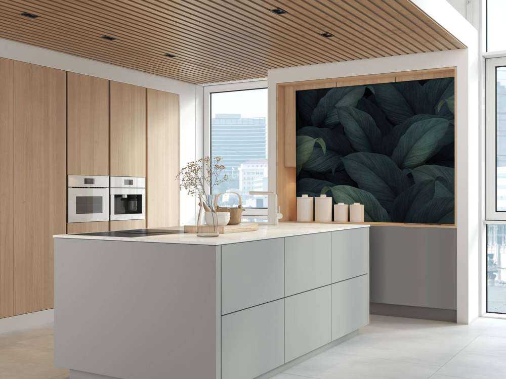 Tropical green leaves