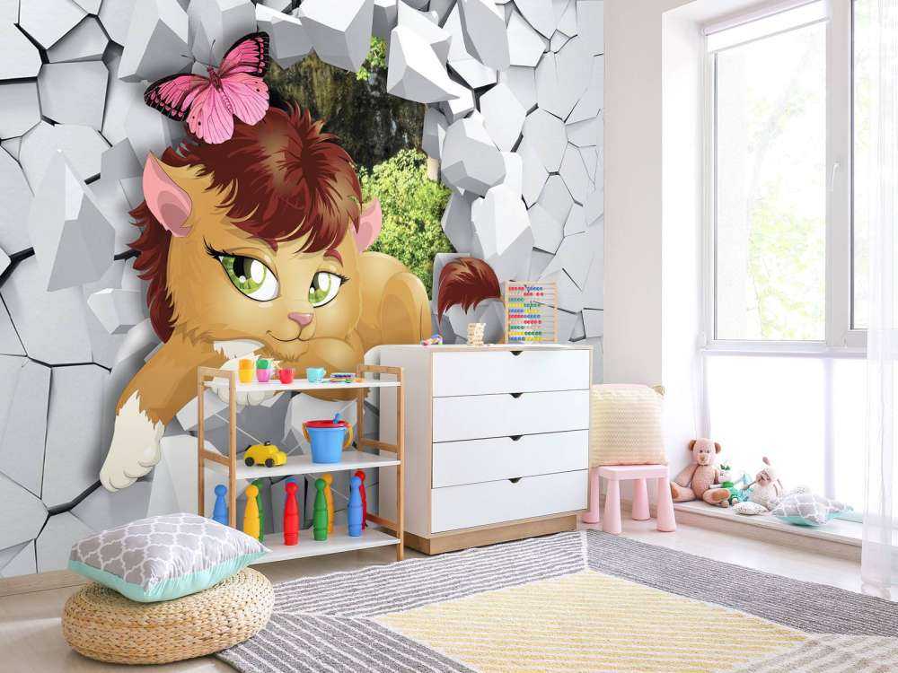 Lion in a wall