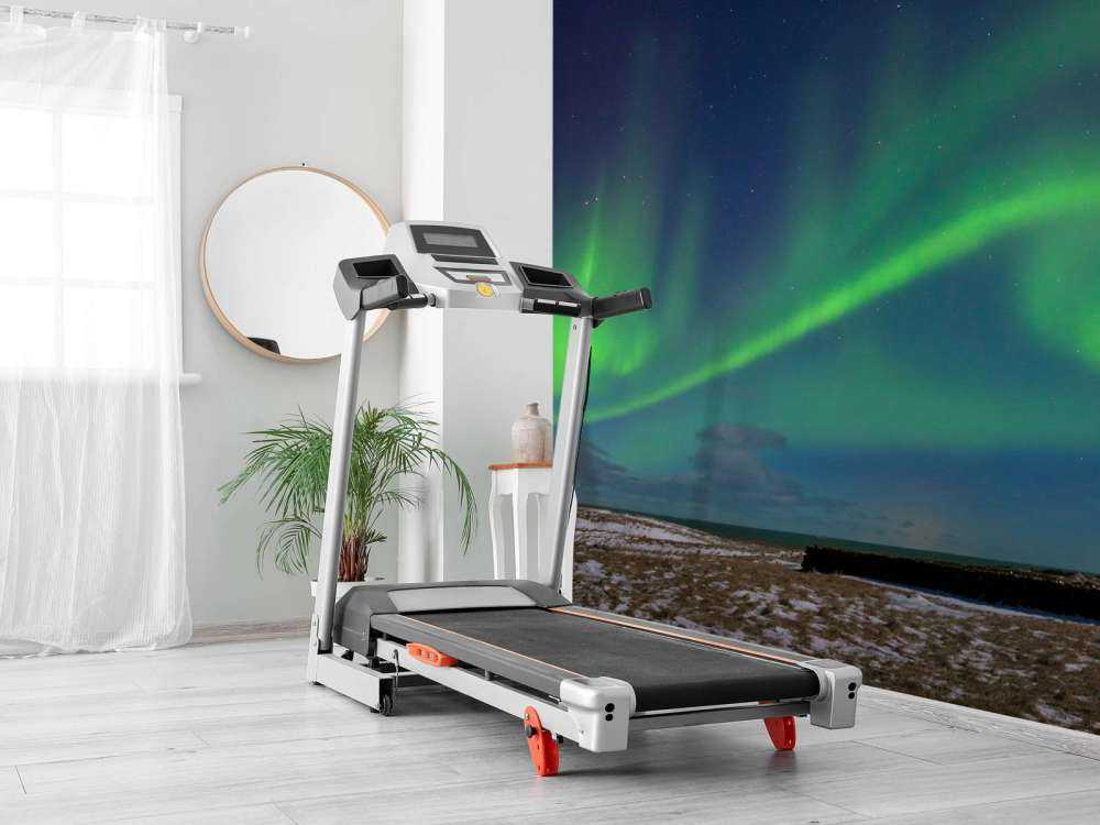 Northern lights above a church