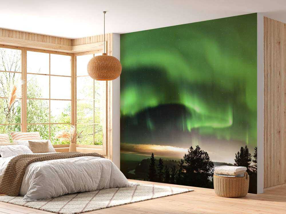 Green Aurora Borealis