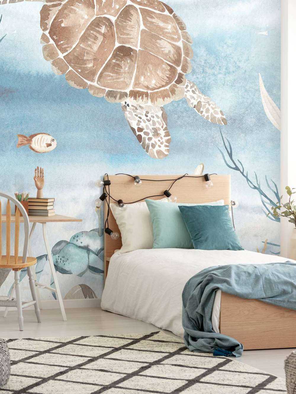 Watercolour sea turtle