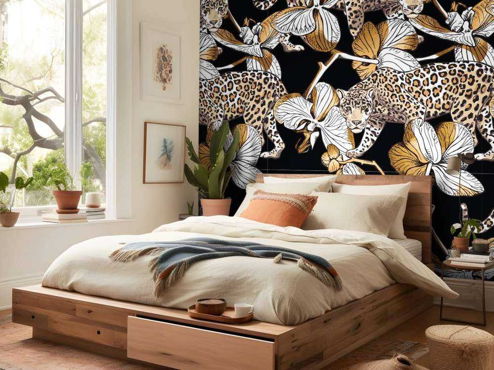 Jaguars between the orchids