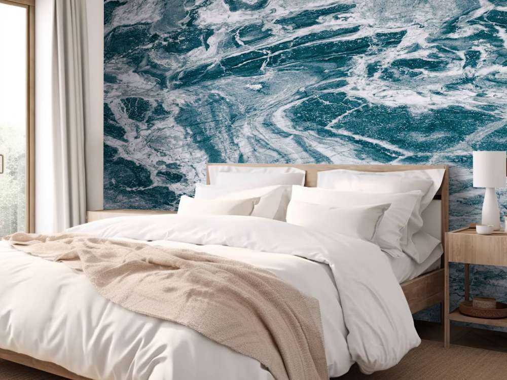 Blue abstract marble