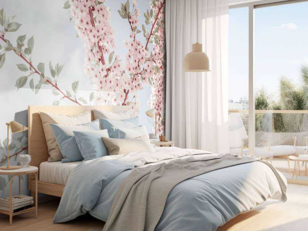 Blossom flowers from below